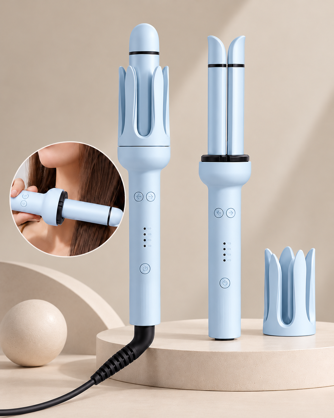 Lustrewave DUO™ | 2-in-1 Automatic Curler & Straightener