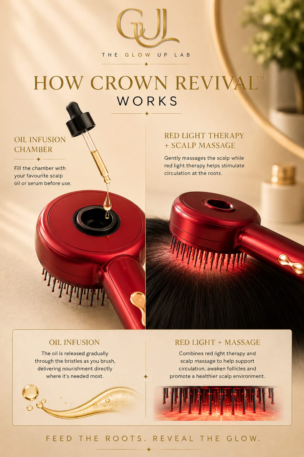 Gul Crown Revival™ Scalp Therapy Brush